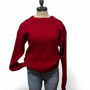 RARE Red Yves Saint Laurent 100% wool sweater